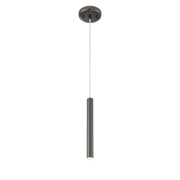 Z-Lite Forest 1 Light Mini Pendant, Pearl Black & Pearl Black 917MP12-PBL-LED